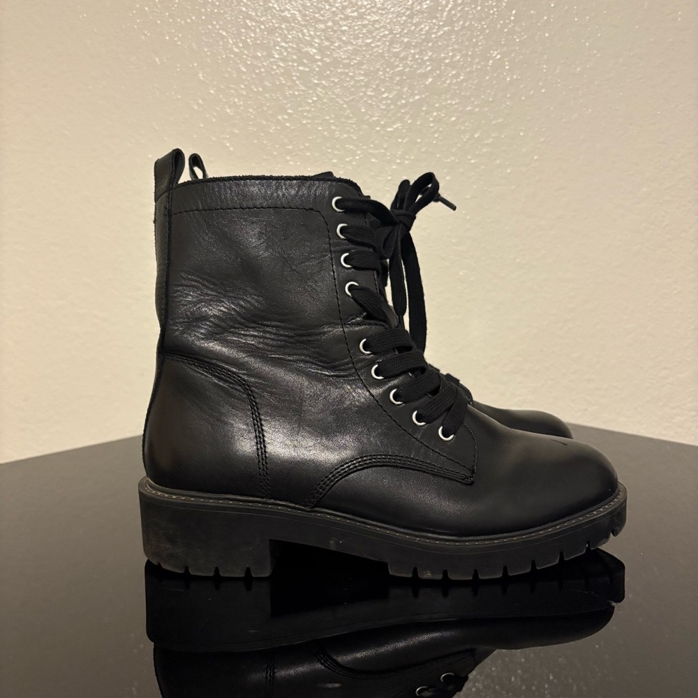 Steve Madden Black Combat Boot